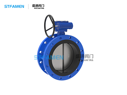 蝸輪法蘭式軟密封蝶閥